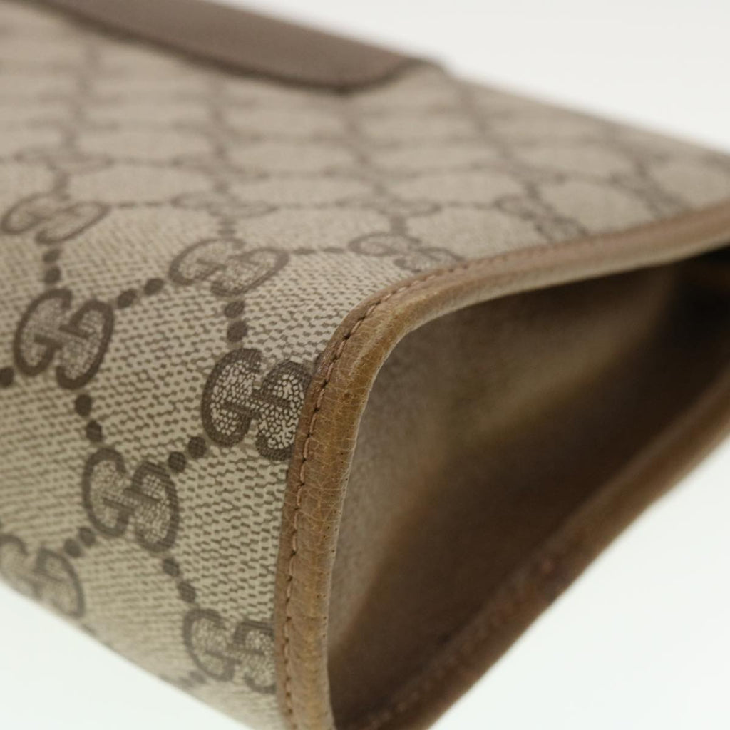 GUCCI GG Canvas Web Sherry Line Clutch Bag Beige Red Green 89.01.030 40342