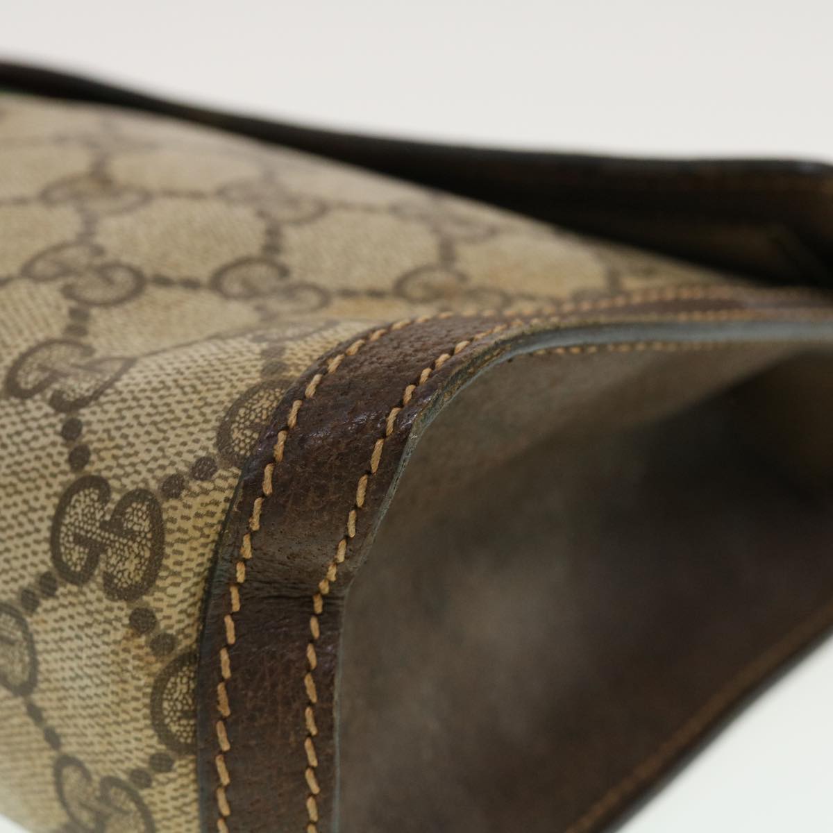 GUCCI GG Canvas Web Sherry Line Clutch Bag Beige Red 41.014.3087.30 40343