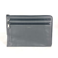 FENDI Clutch bag 7M0237 leather gray Zip mens Used