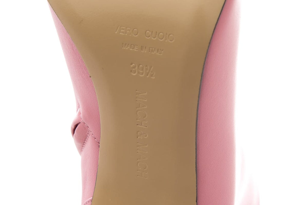 Mach & Mach Pink Leather Booties SZ 39.5