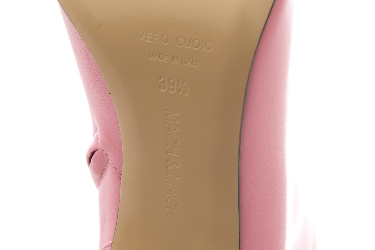 Mach & Mach Pink Leather Booties SZ 39.5
