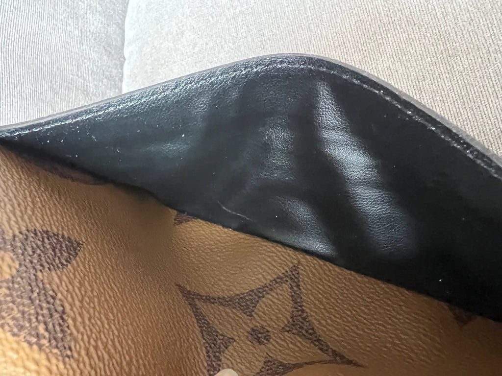 Louis Vuitton Sarah Wallet in reverse Monogram and Brown (RRP £550)