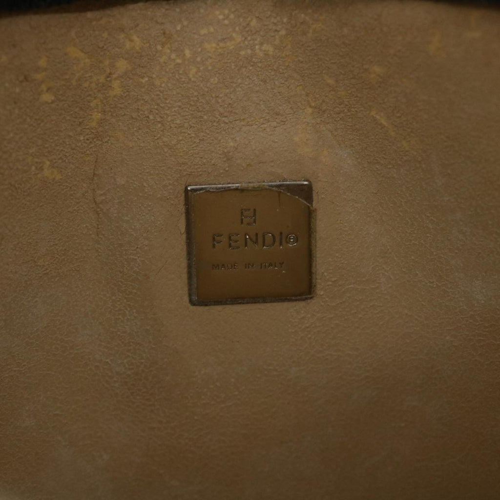 FENDI Zucca Canvas Pouch Black Brown 40374