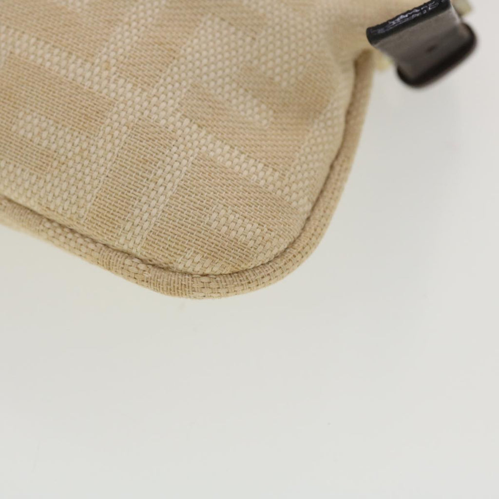 FENDI Zucca Canvas Shoulder Bag Beige 40376