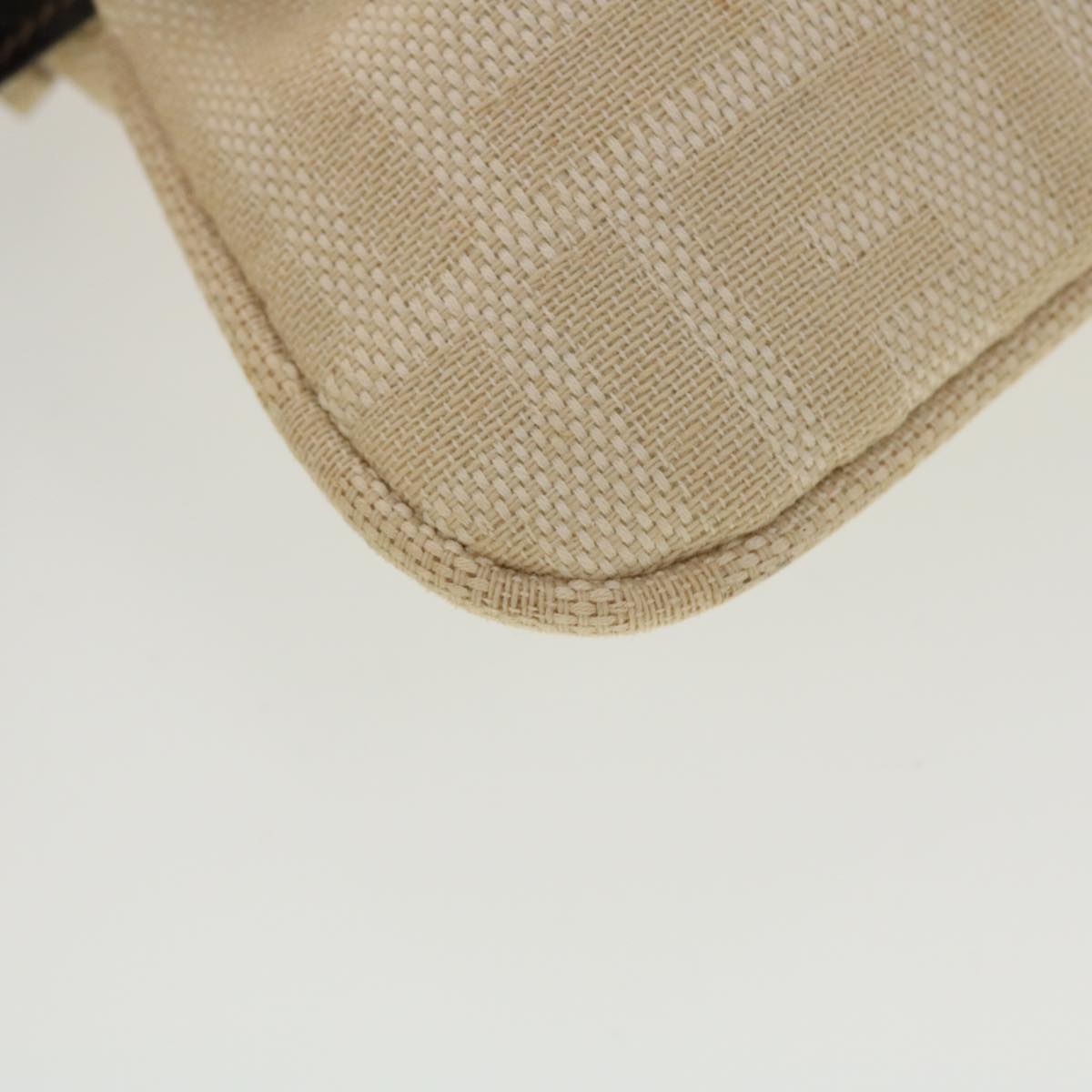 FENDI Zucca Canvas Shoulder Bag Beige 40376