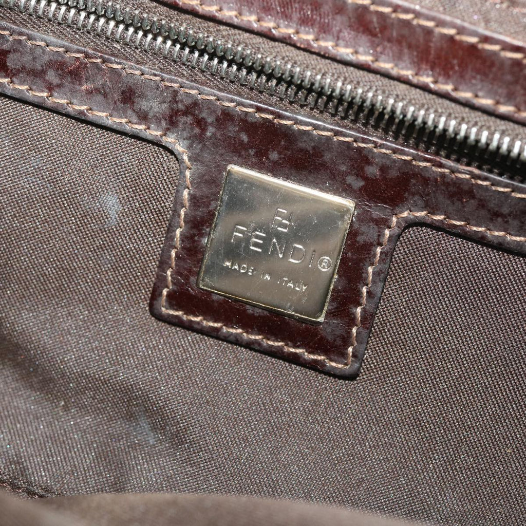 FENDI Zucca Canvas Shoulder Bag Beige 40376