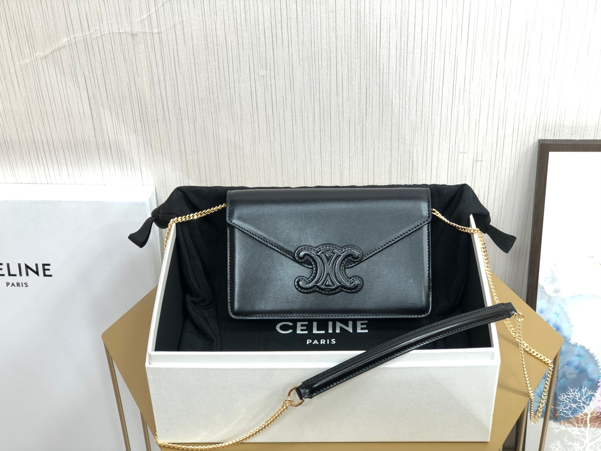 GLAMI Wallet On Chain Triomphe Black For Women 7in/19cm Ãƒâ€šÃ‚Â 10J733DPV.38NO