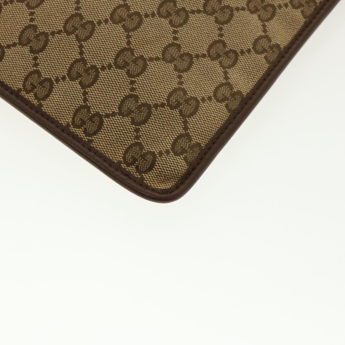GUCCI GG Canvas Shoulder Bag Beige Brown 200047 40527
