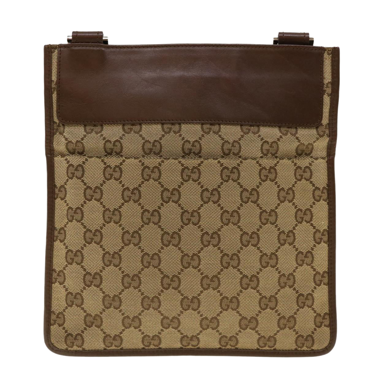 GUCCI GG Canvas Shoulder Bag Beige Brown 200047 40527