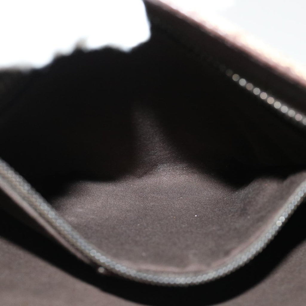 GUCCI GG Canvas Shoulder Bag Beige Dark Brown 122793 40529