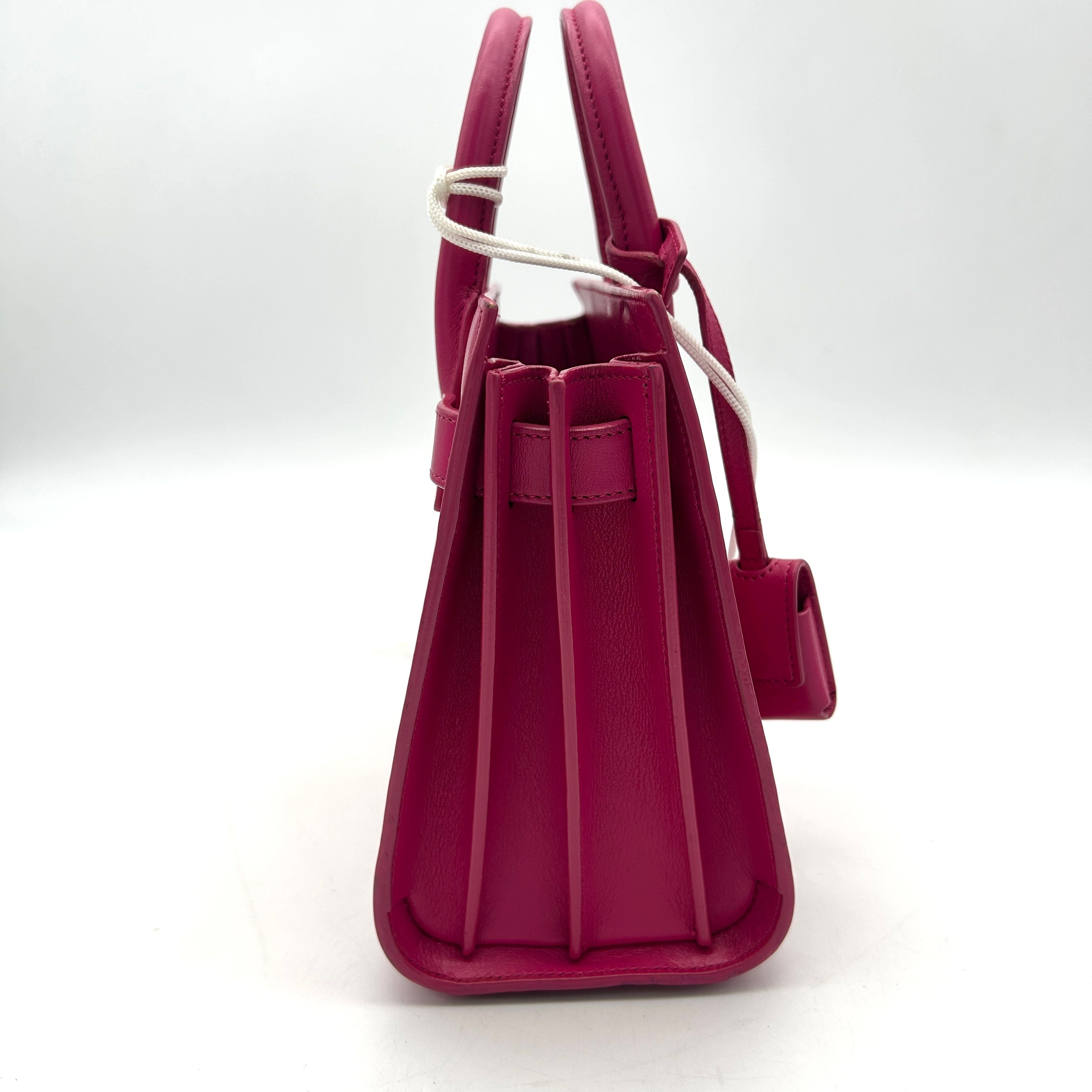 SAINT LAURENT Calfskin Nano Sac De Jour Bubblegum LA8543