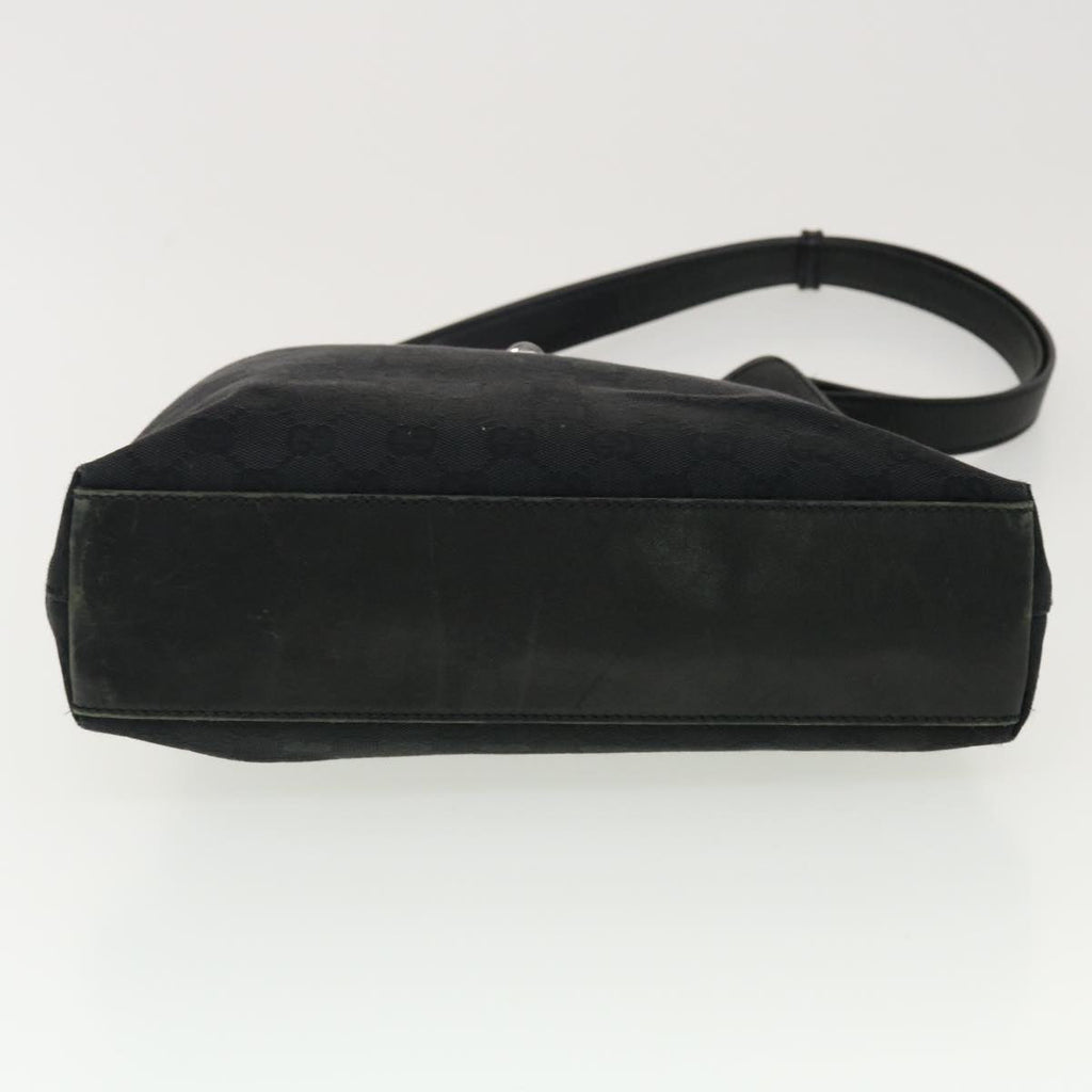 GUCCI GG Canvas Jackie Shoulder Bag Black 110291 40755