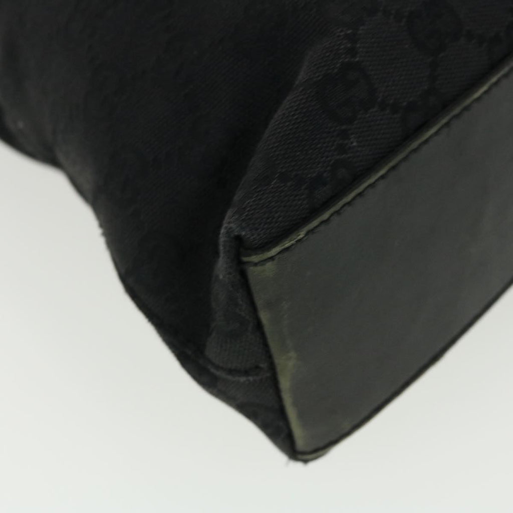 GUCCI GG Canvas Jackie Shoulder Bag Black 110291 40755