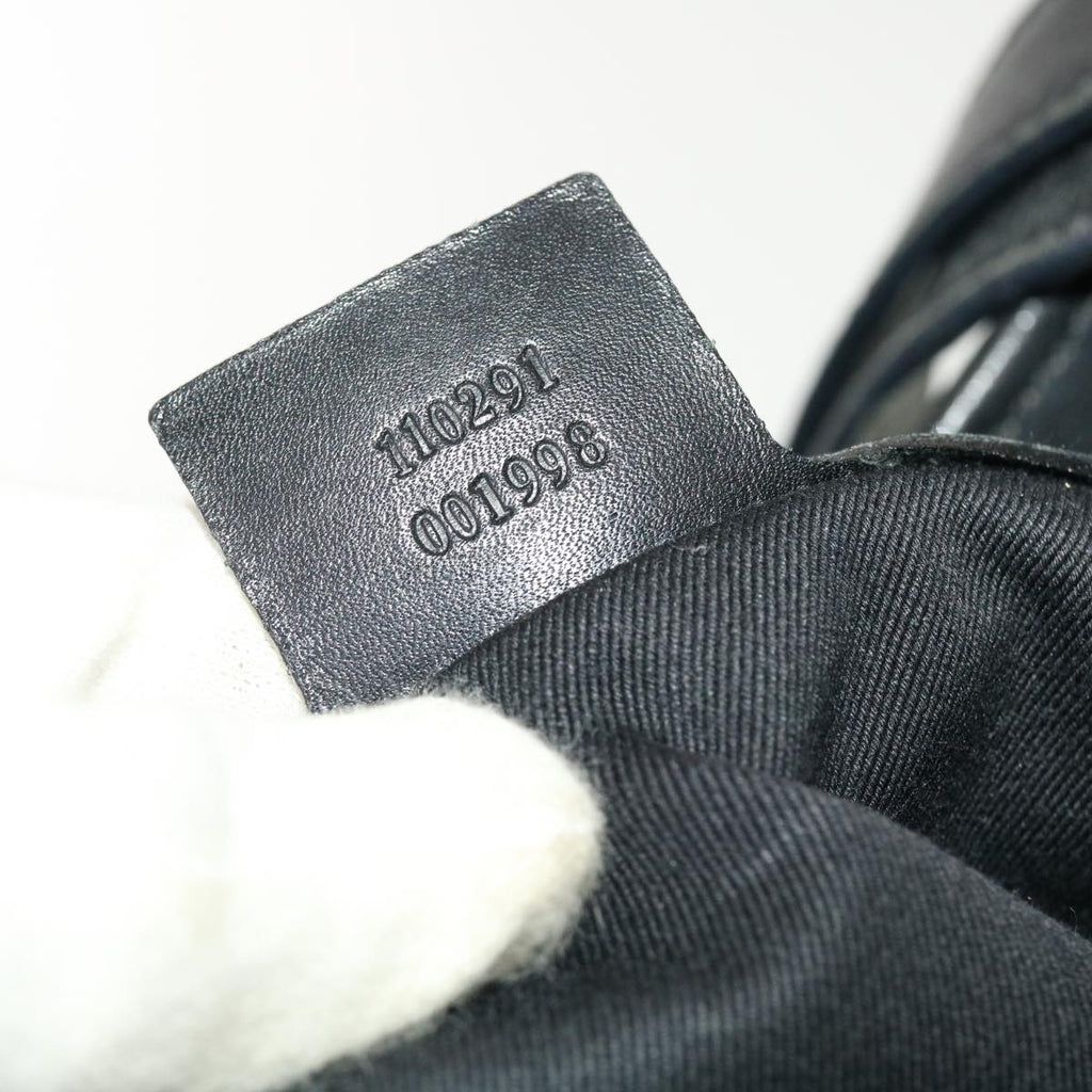 GUCCI GG Canvas Jackie Shoulder Bag Black 110291 40755