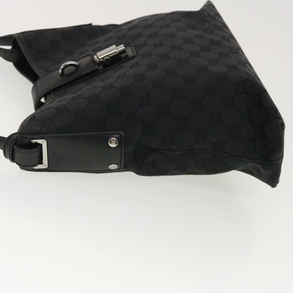 GUCCI GG Canvas Jackie Shoulder Bag Black 110291 40755