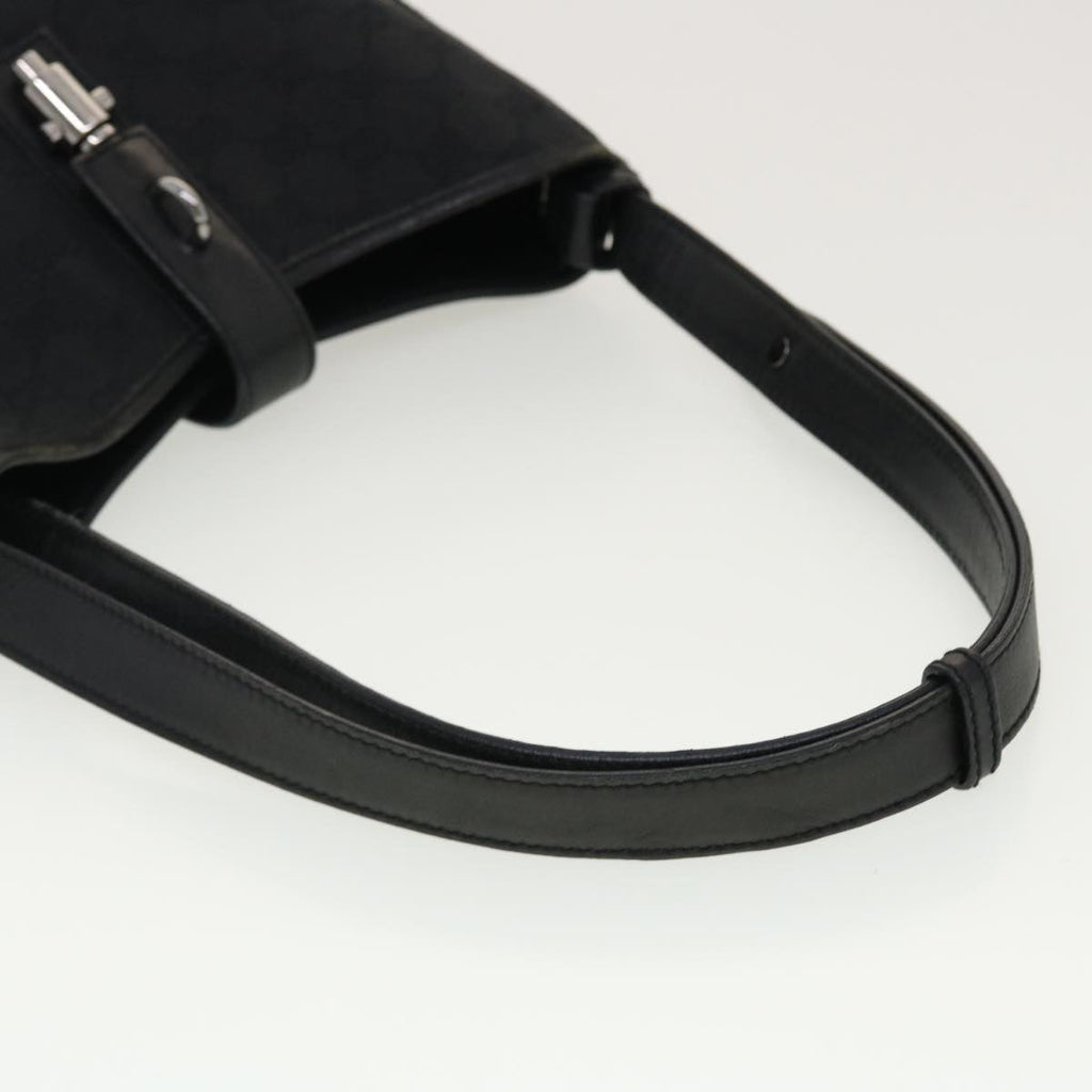GUCCI GG Canvas Jackie Shoulder Bag Black 110291 40755