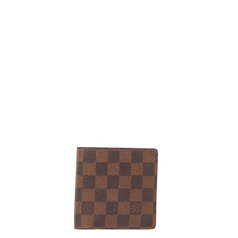 Louis Vuitton Damier Porte-Vieux Cartouche Monet Double Fold Wallet Compact Wallet N61665 Brown PVC Leather  Louis Vuitton