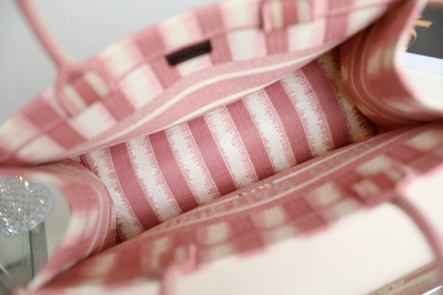 GLAMI MeGLAMIum Book Tote  Pink D-Stripes Embroidery For Women 36cm/16.5in CD