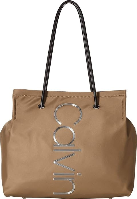 Calvin Klein Mallory Nylon North/South Vertical Branding Tote