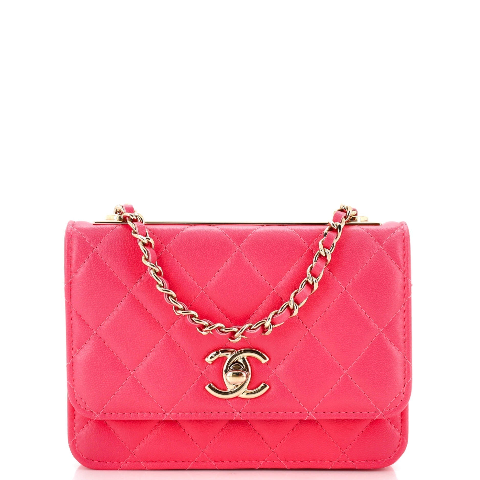 CHANEL Trendy CC Wallet on Chain Quilted Lambskin Mini