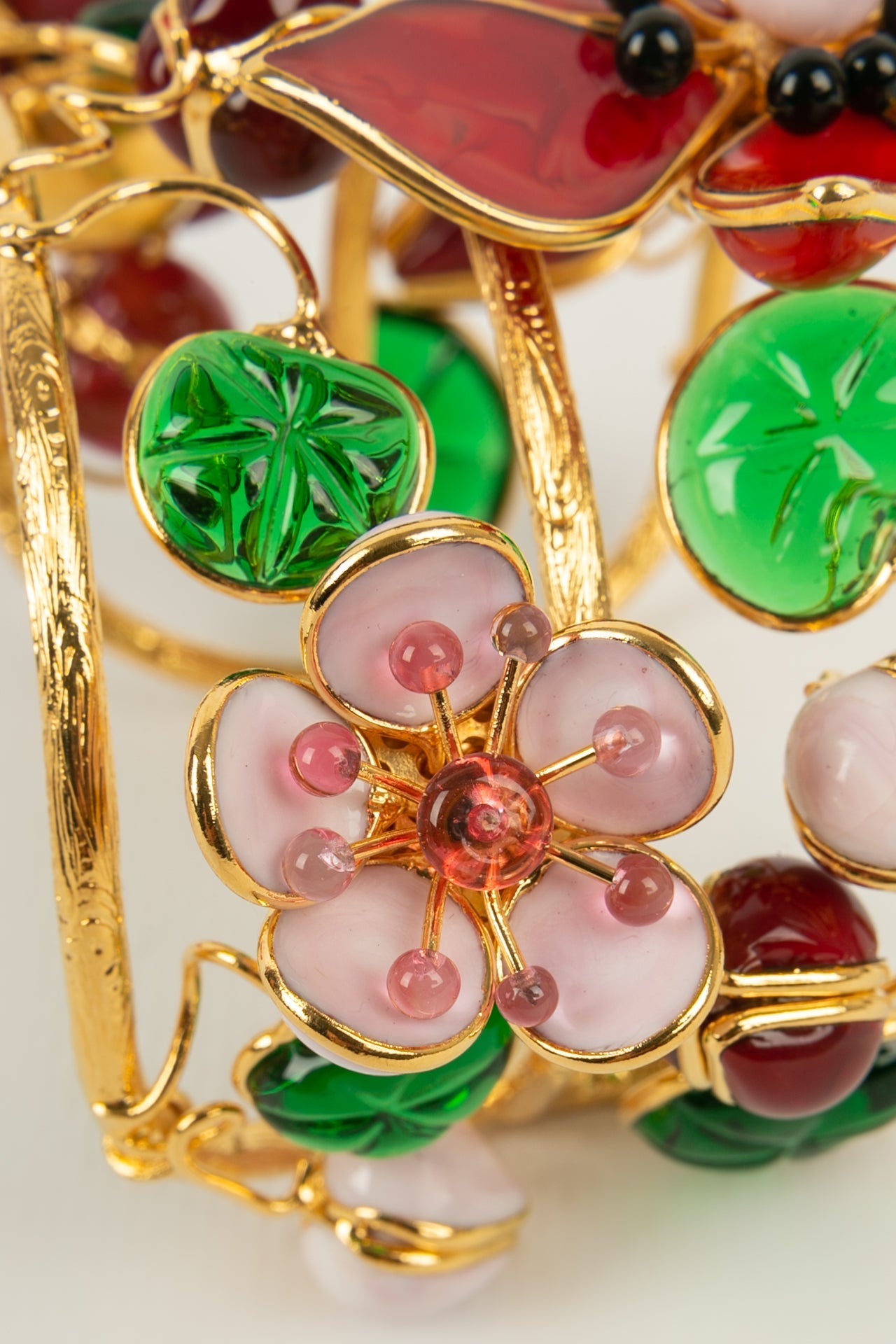 Bracelet manchette fleurs Augustine