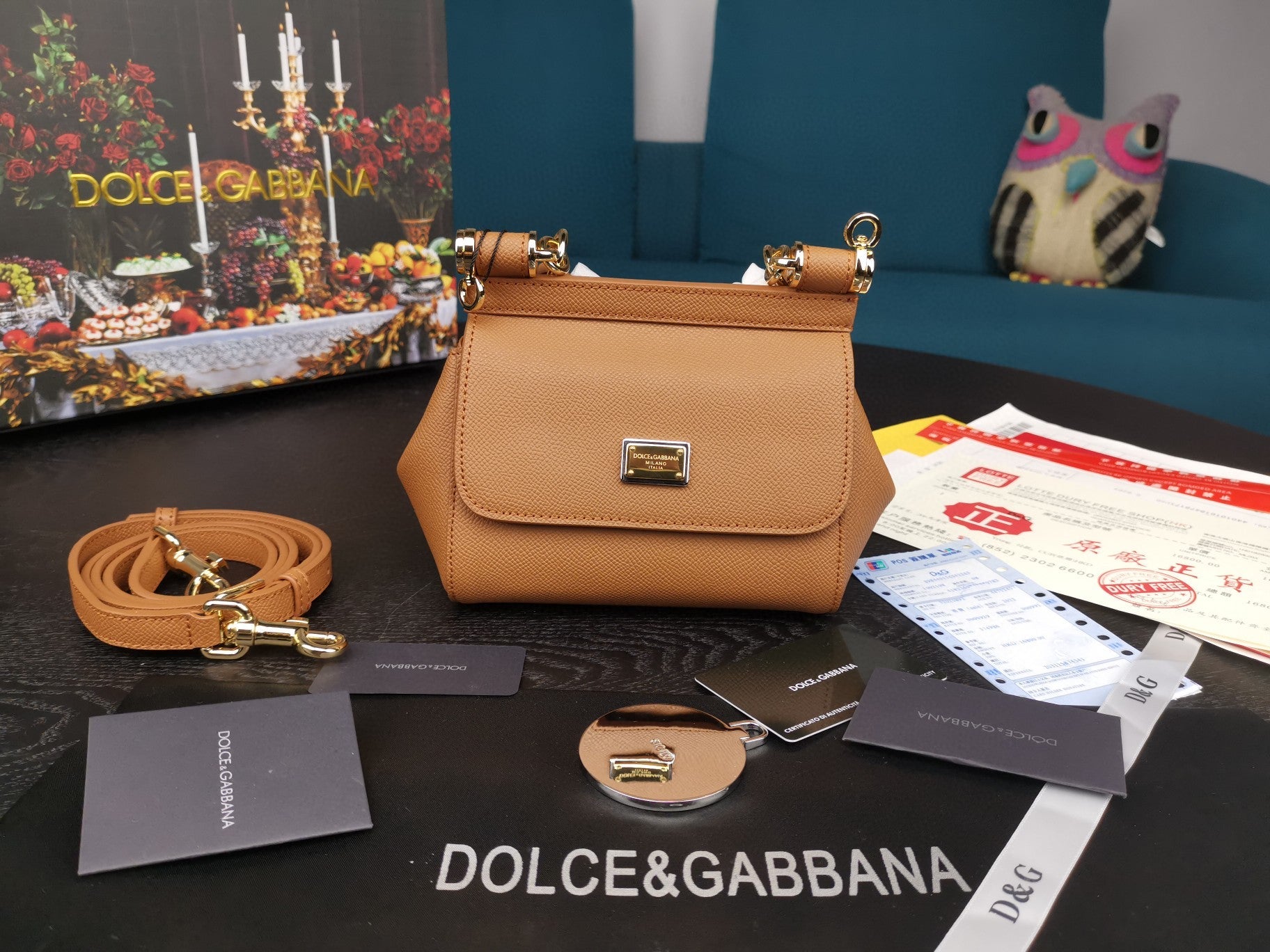GLAMI Small Sicily Bag In Dauphine Brown For Women 7.5in/19cm GLAMI