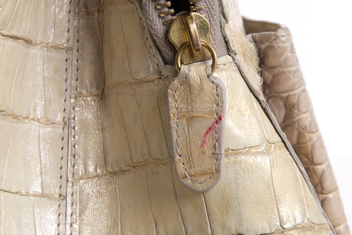 Nancy Gonzalez natural Caiman Crocodile Tote
