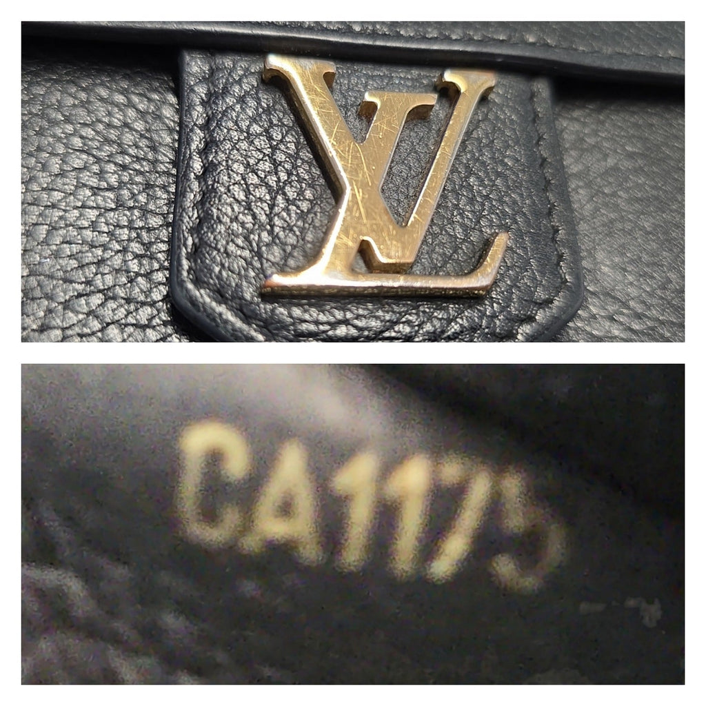 Louis Vuitton Black Calfskin LockMe Long Wallet