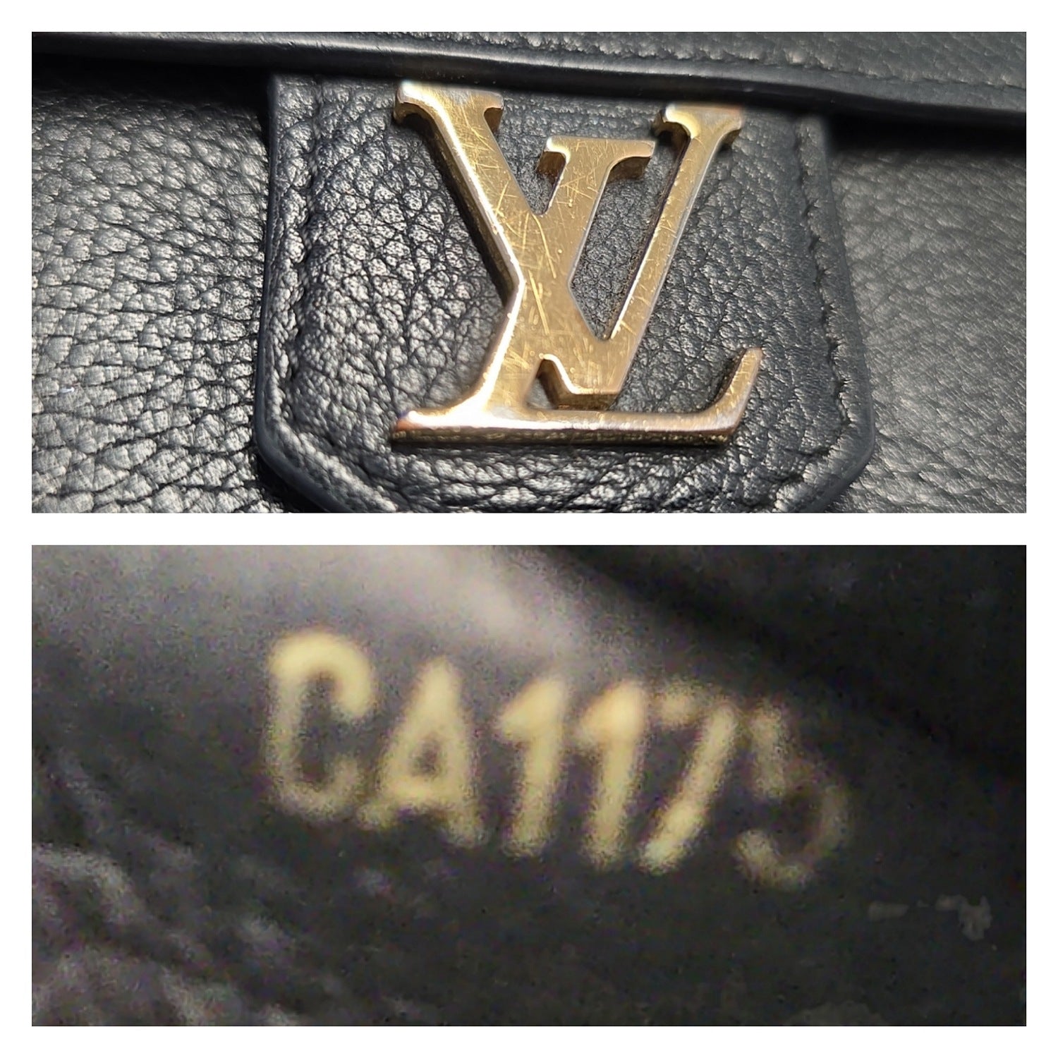 Louis Vuitton Black Calfskin LockMe Long Wallet