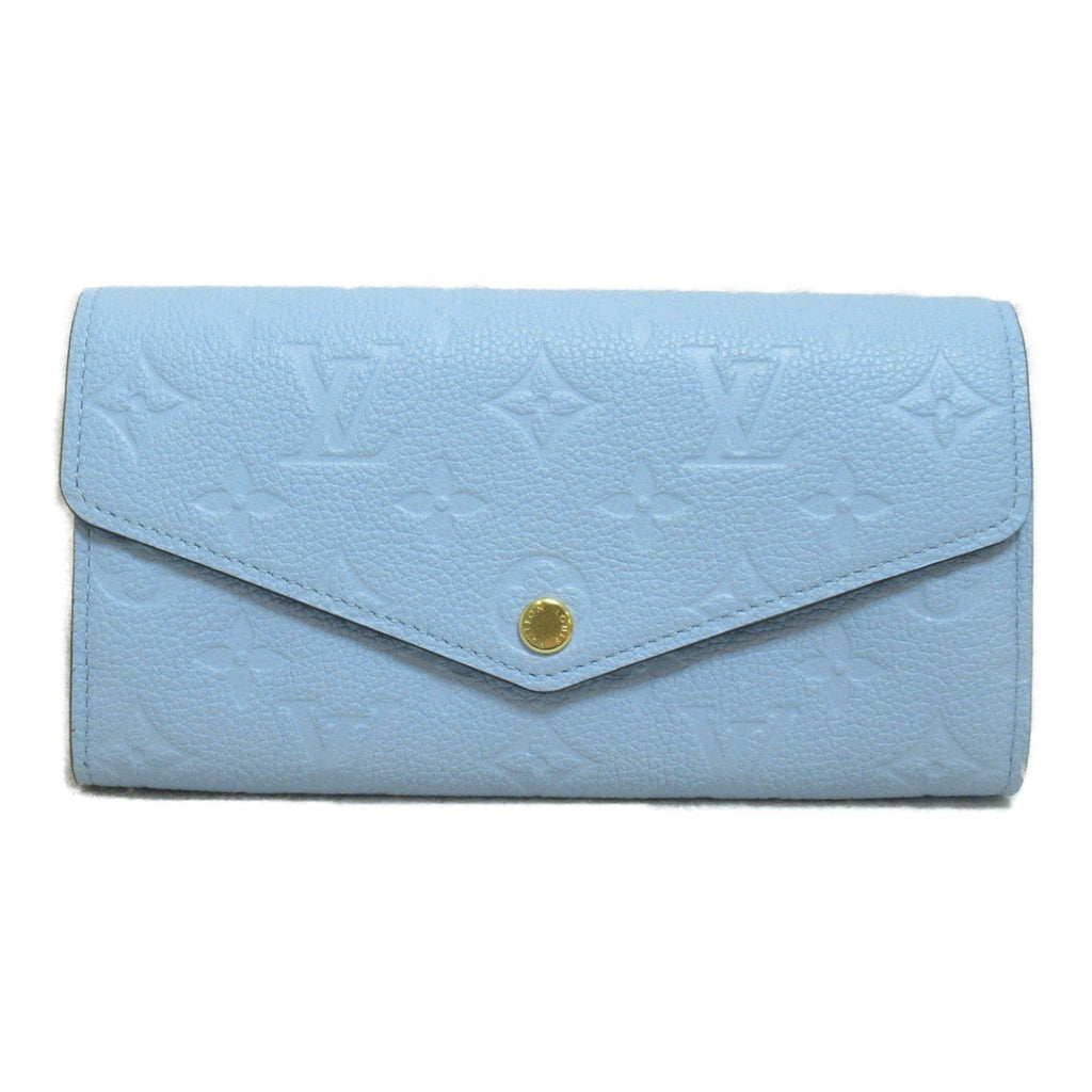 Louis Vuitton Louis Vuitton Portefolio Sarah Round Long Wallet Wallet Leather Monogram Emplant  Blue M82048