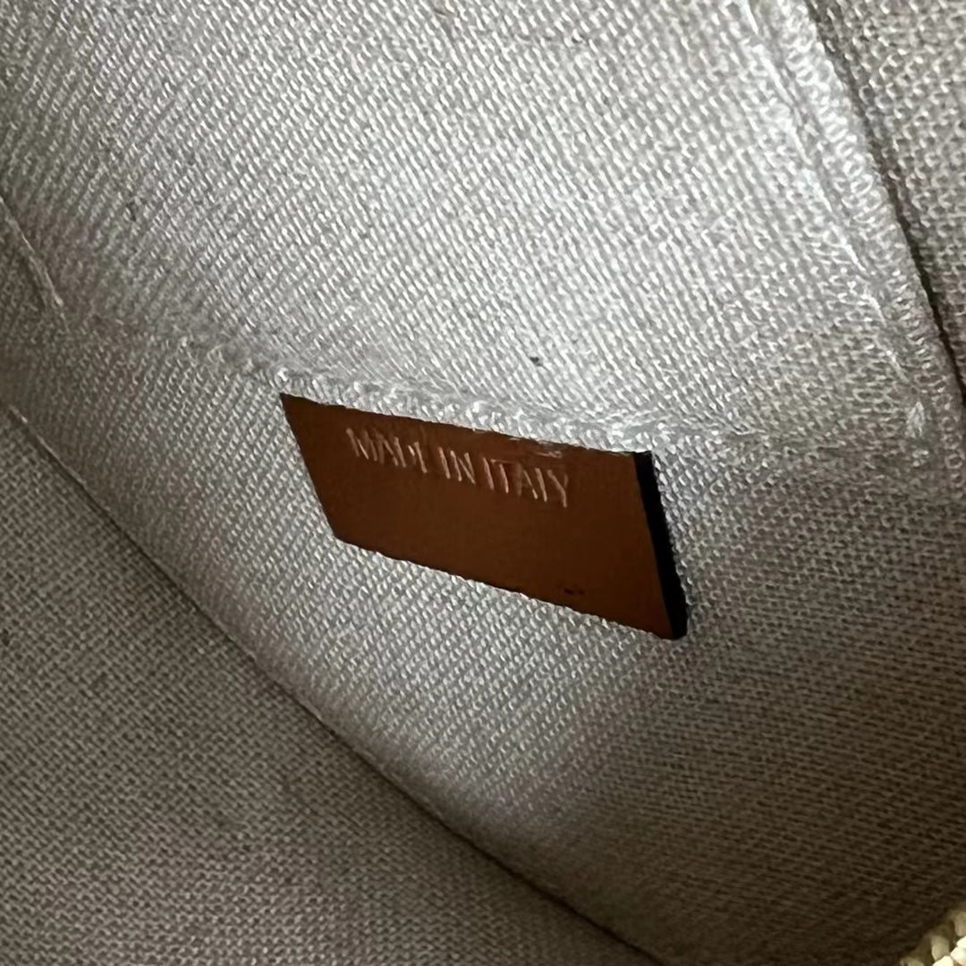 GLAMI Oval Bag Cuir Triomphe In Textile Natural / Tan For Women 8in/20cm 198602DU8.02NT