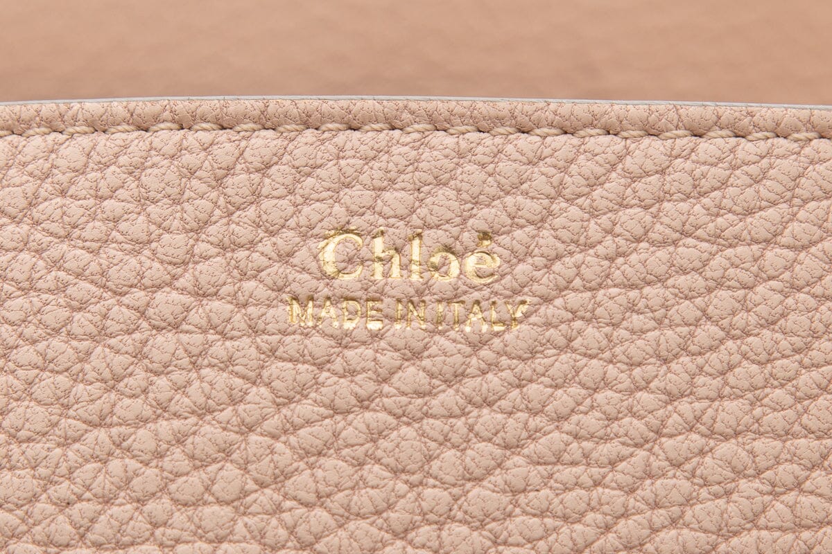 Chloe Pink Grained Lambskin Drew Shoulder Handbag
