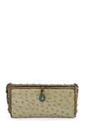 Clara Kasavina Mint Green Exotic Leather Clutch