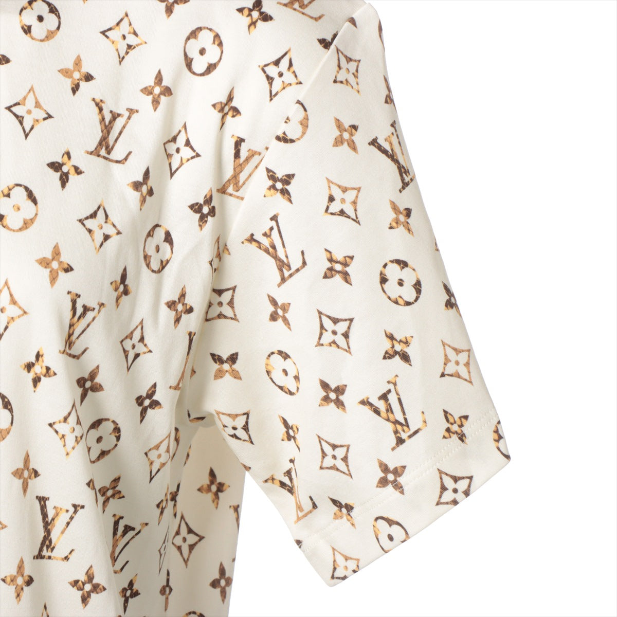 Louis Vuitton 23SS Cotton X Nylon One Earrings XS  Ivory Pearson Monogram  RW231B
