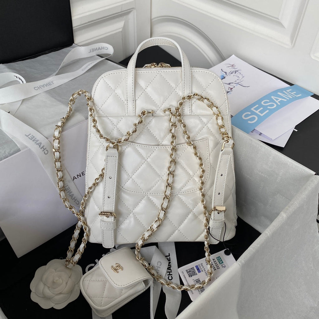CHLRucksack Backpack White Bag For Women 21cm/8in