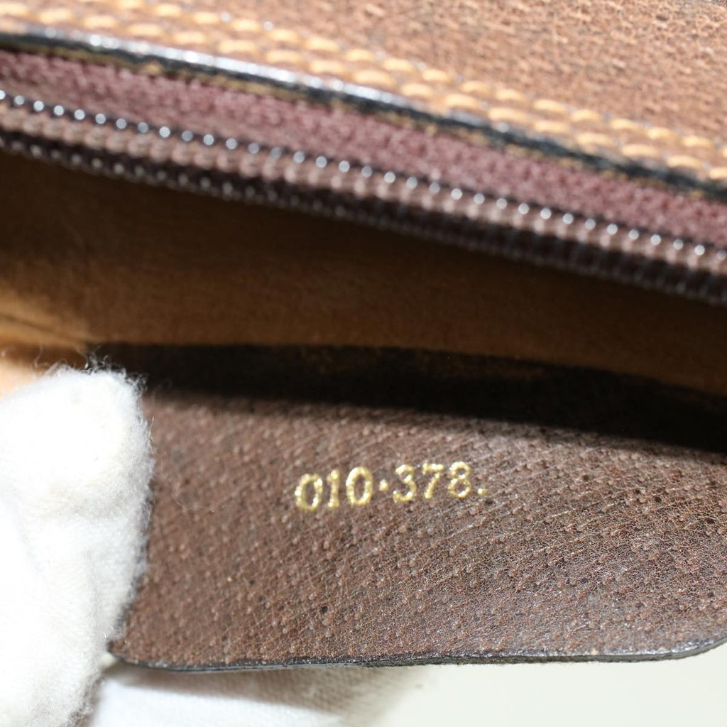 GUCCI GG Canvas Web Sherry Line Clutch Bag Beige Red Green 010.378. 41257