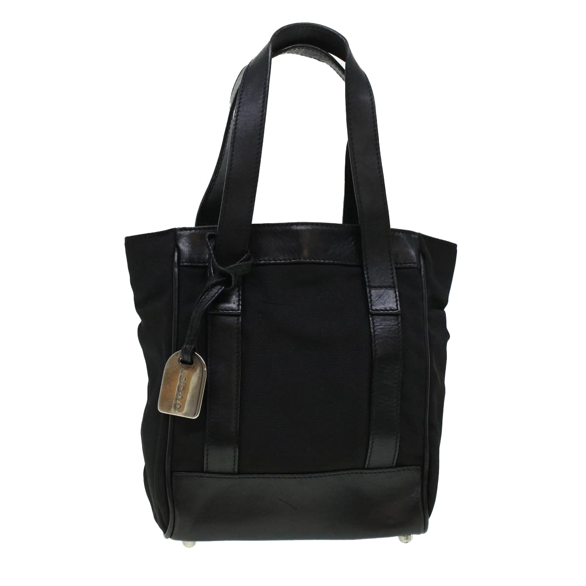 GUCCI Hand Bag Nylon Leather Black 000.2854.0500.5 41267