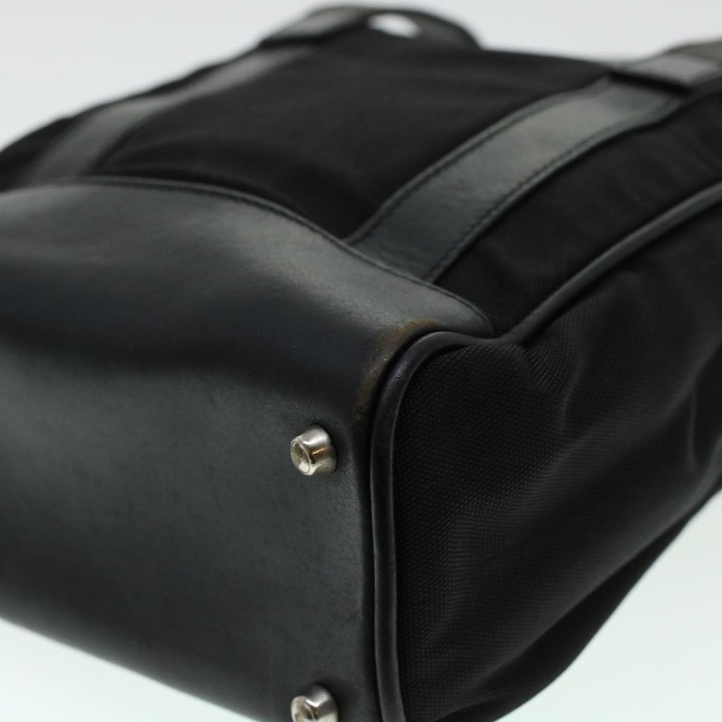 GUCCI Hand Bag Nylon Leather Black 000.2854.0500.5 41267