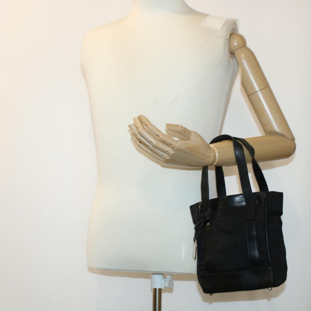 GUCCI Hand Bag Nylon Leather Black 000.2854.0500.5 41267