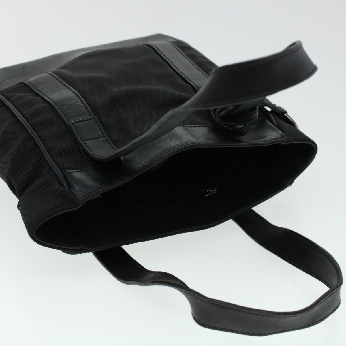 GUCCI Hand Bag Nylon Leather Black 000.2854.0500.5 41267