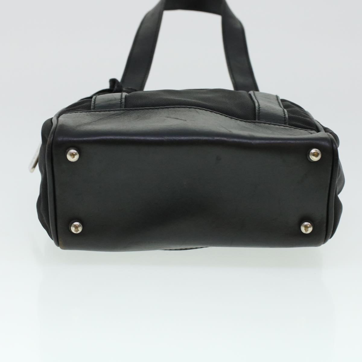GUCCI Hand Bag Nylon Leather Black 000.2854.0500.5 41267