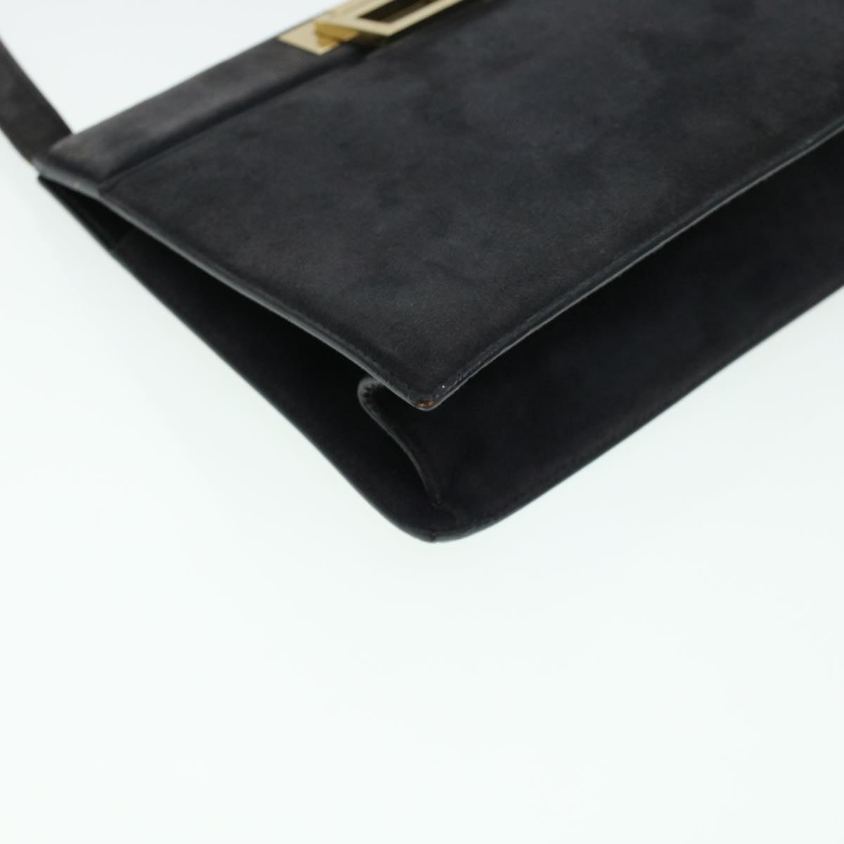 GUCCI Shoulder Bag Suede Gray 41317