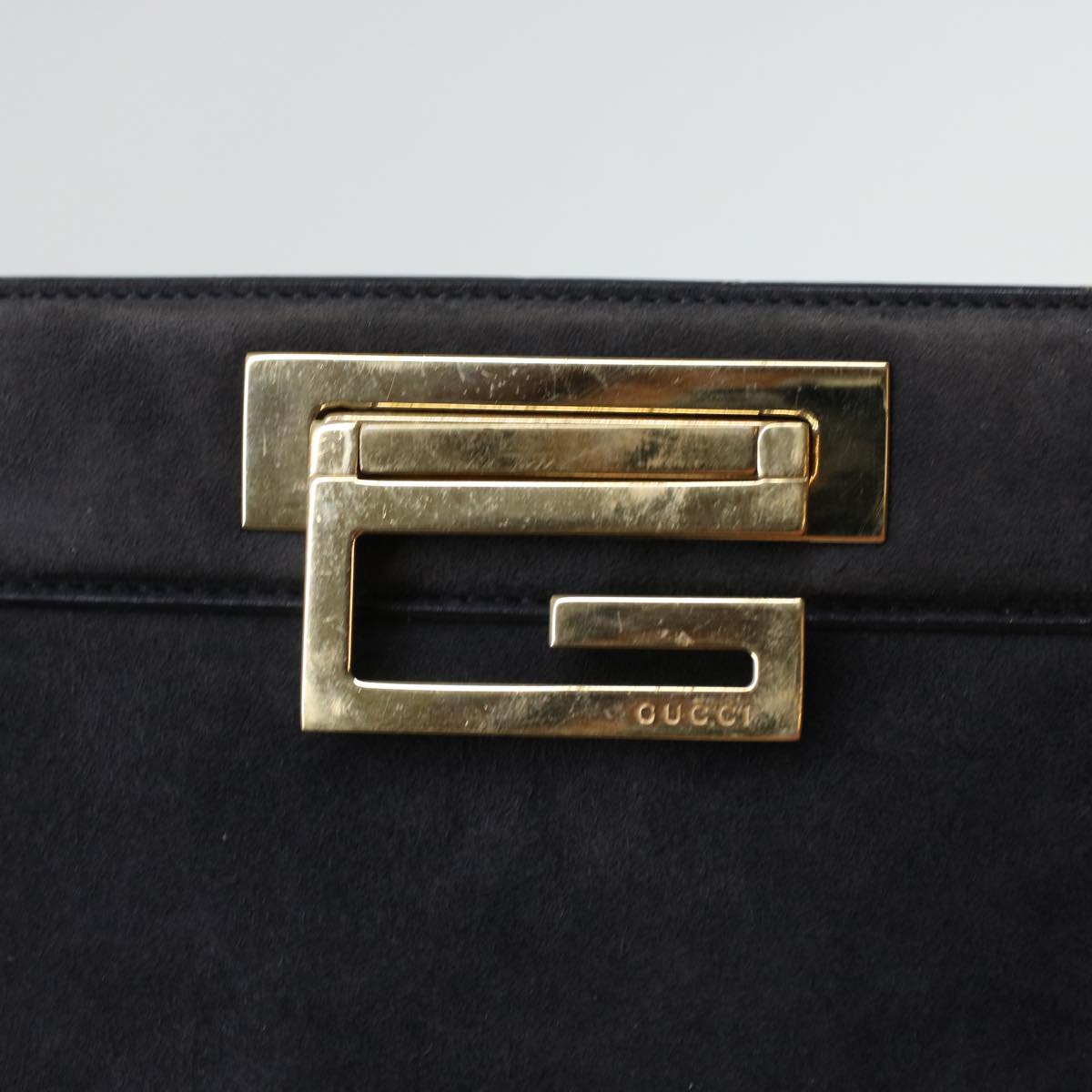 GUCCI Shoulder Bag Suede Gray 41317
