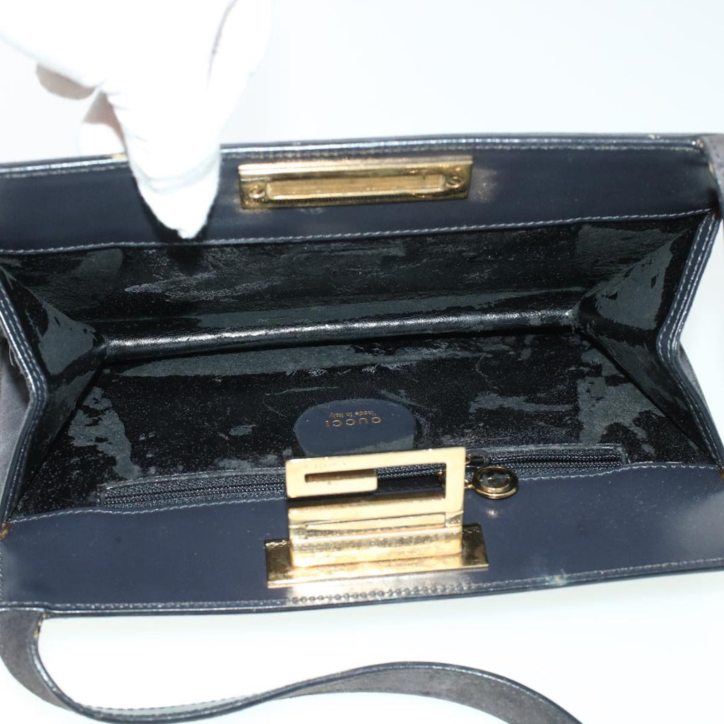 GUCCI Shoulder Bag Suede Gray 41317