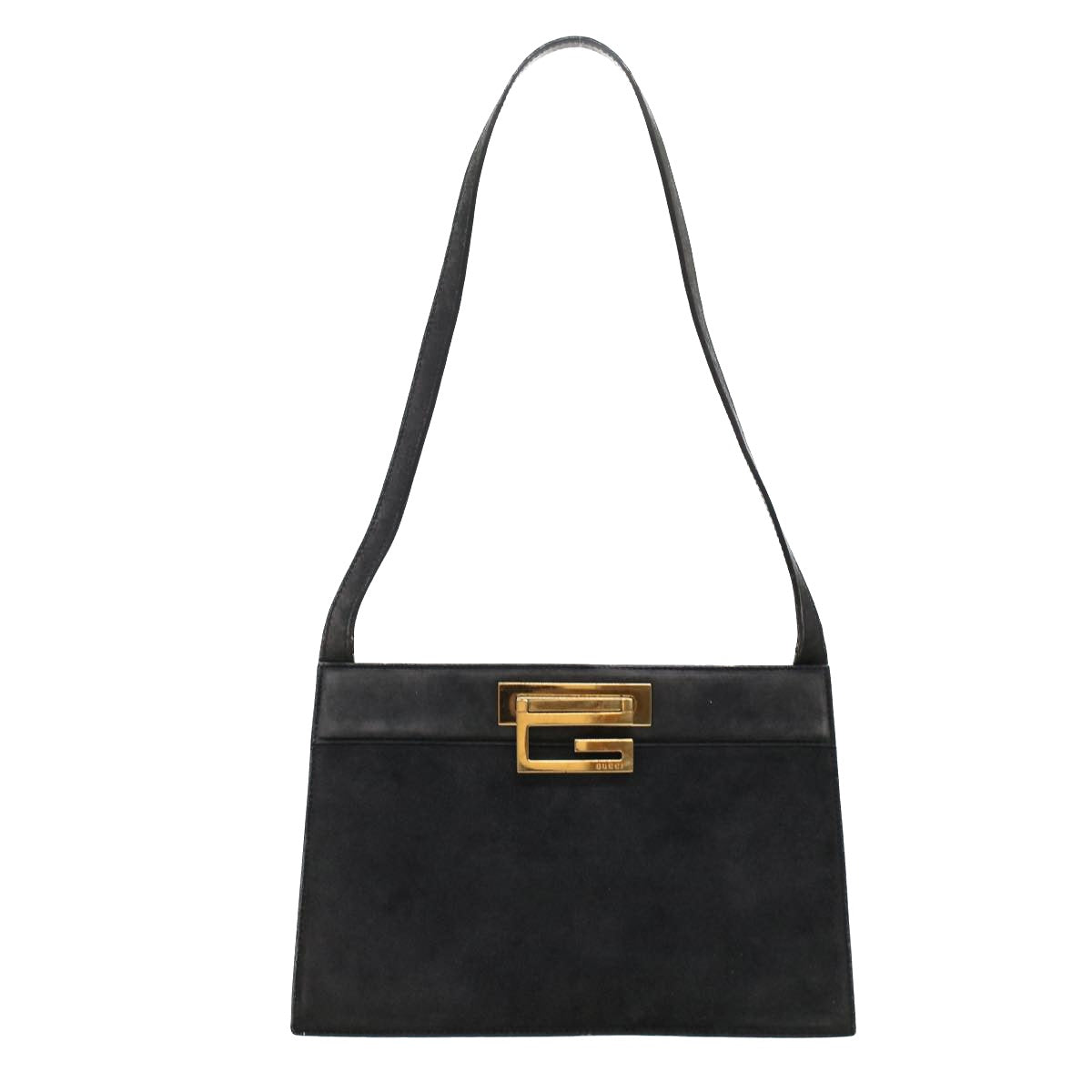 GUCCI Shoulder Bag Suede Gray 41317