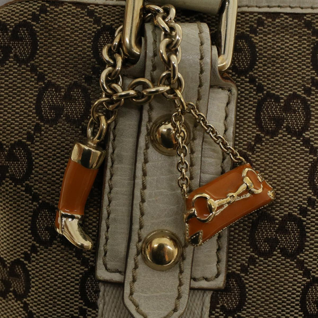 GUCCI GG Canvas Sherry Line Tote Bag Beige Yellow 137396 41322