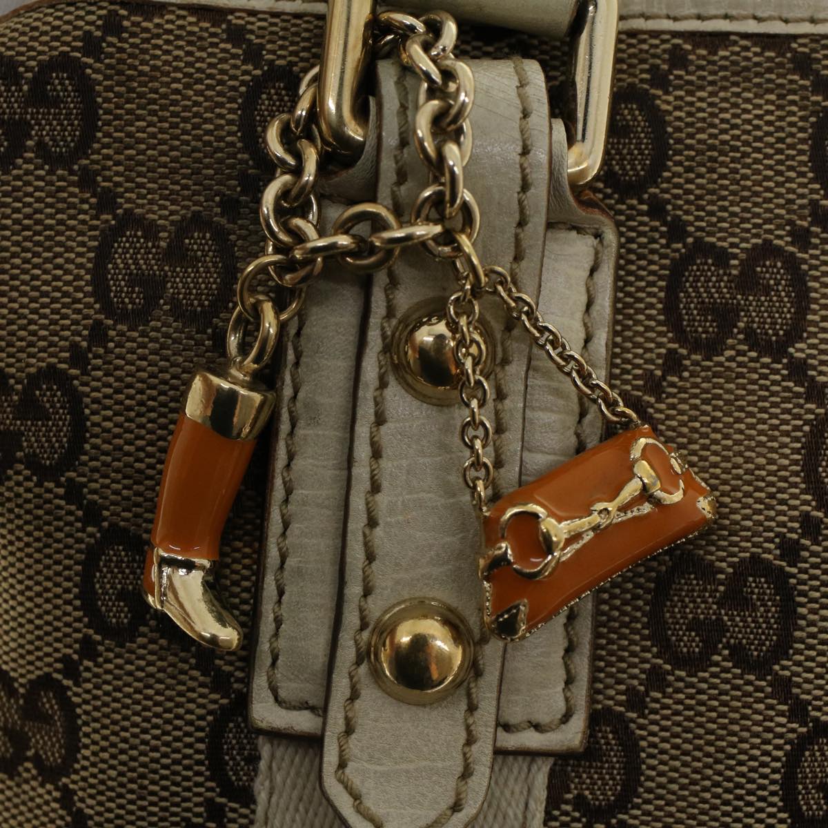 GUCCI GG Canvas Sherry Line Tote Bag Beige Yellow 137396 41322