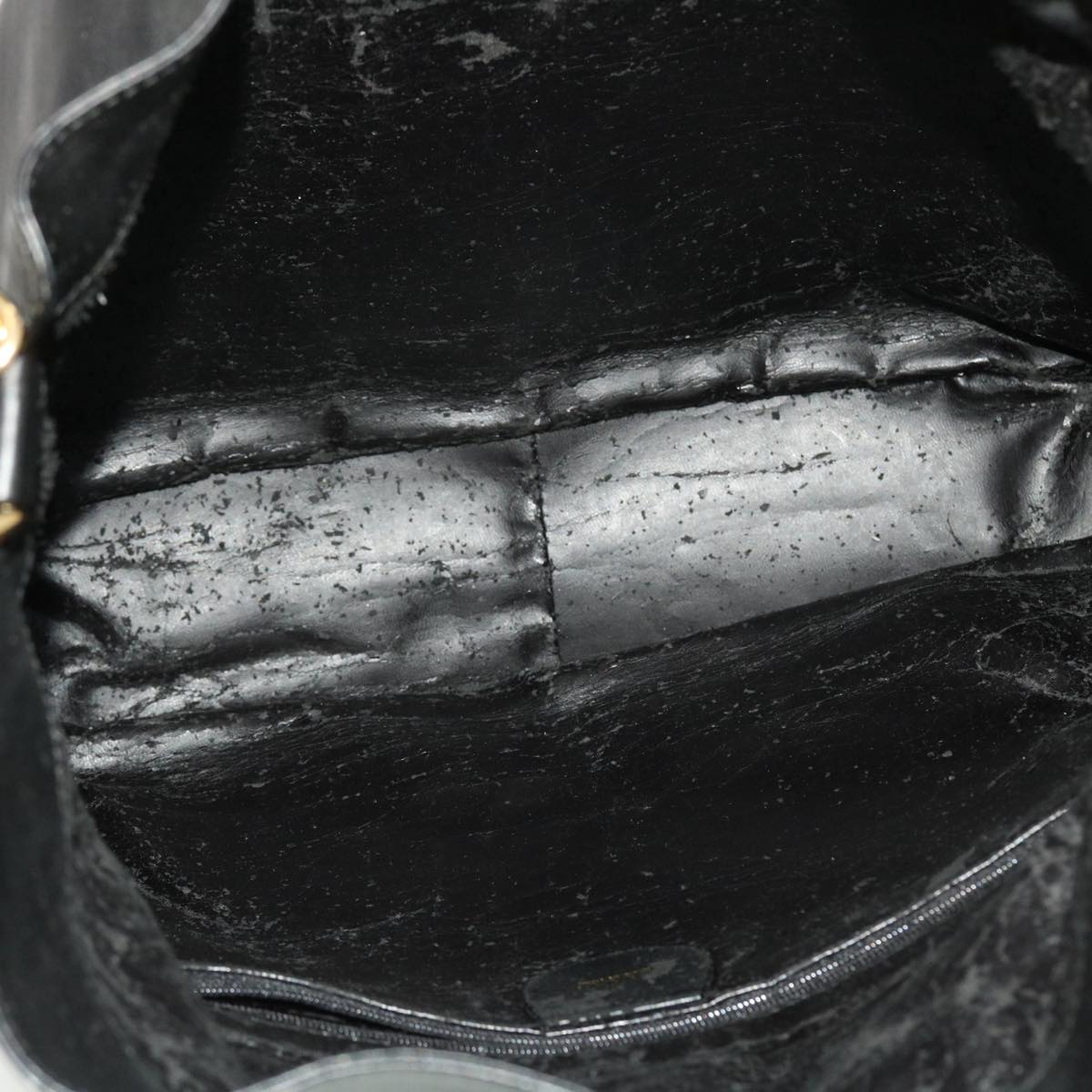 GUCCI Bamboo Hand Bag Leather 2way Black 1998 41333