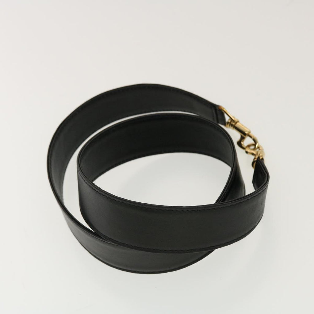 GUCCI Bamboo Hand Bag Leather 2way Black 1998 41333