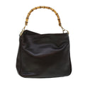 GUCCI Bamboo Hand Bag Leather Brown 0011638 41342